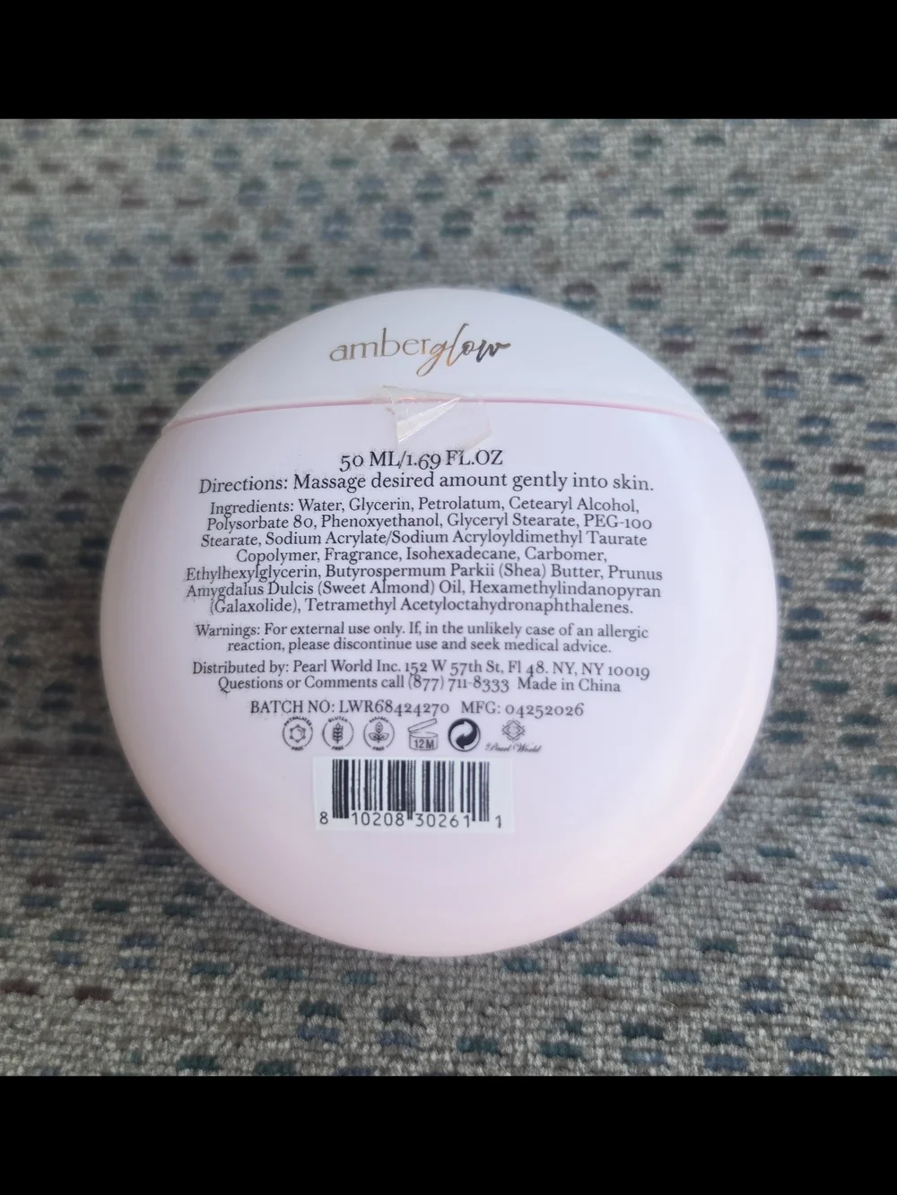 AmberGlow Peony & Amber Hand Cream 50ml/1.69oz BNIB
